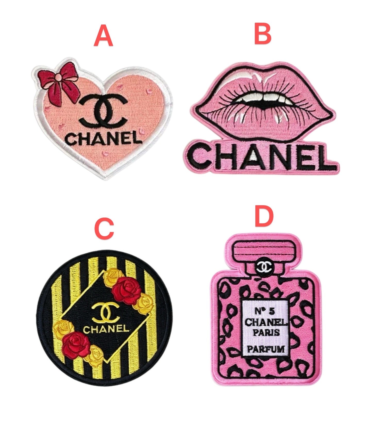 Embroidery Chanel Patches Custom Clothing Jackets