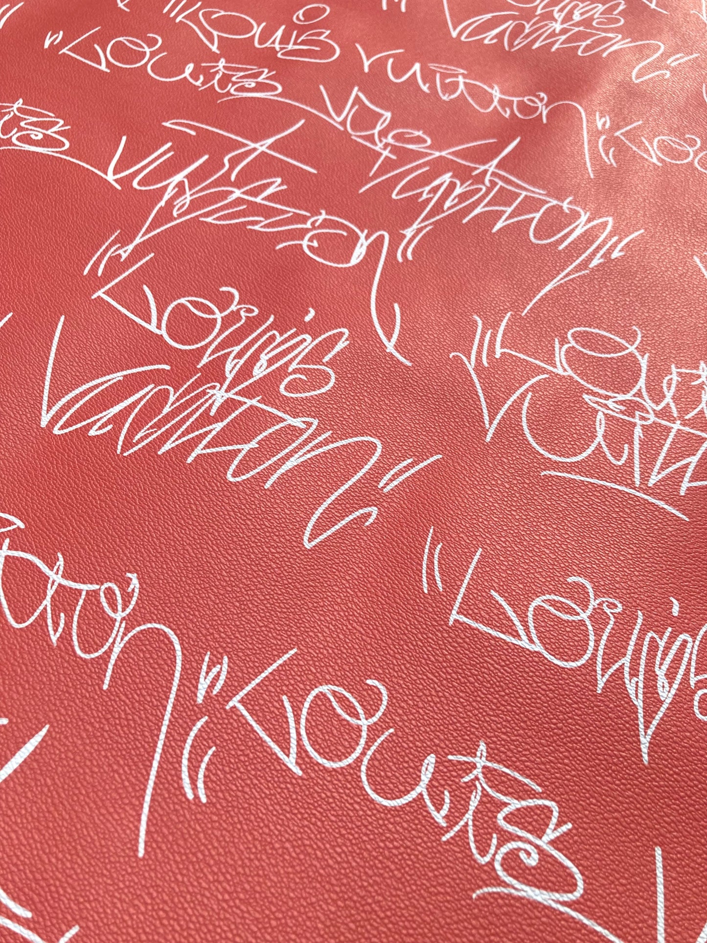 Lettering Sketch Louis Orange Vinyl for DIY Sewing Custom Sneakers