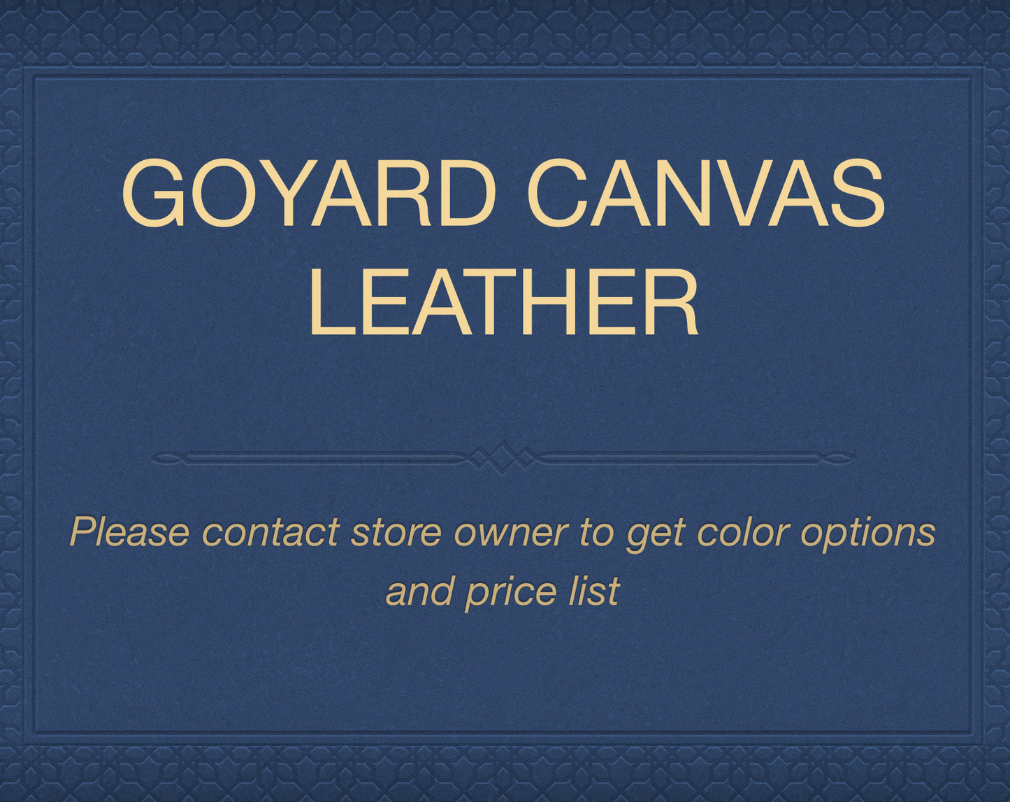 Goyard Canvas Bag Leather Materials for Handmade DIY Crafts Sewing