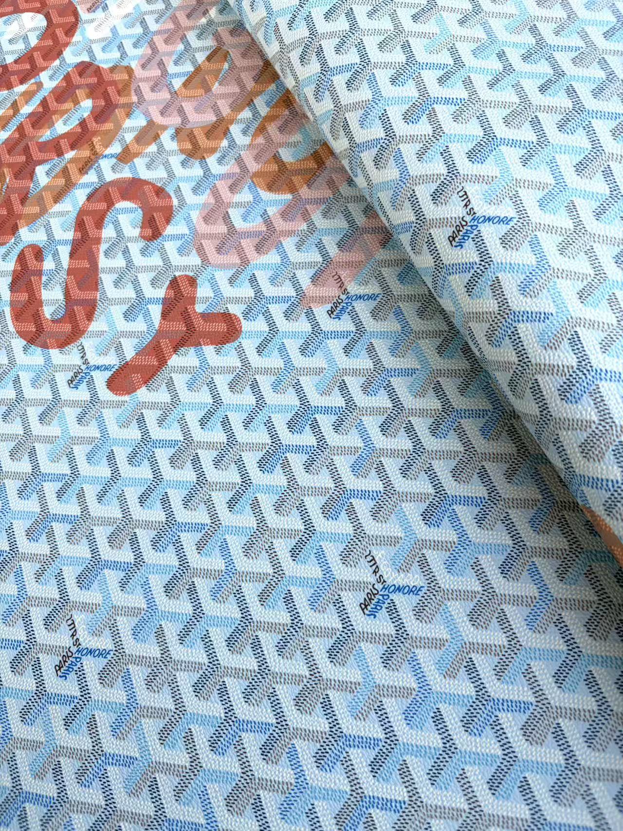 New Blue Goyard Leather Leather for DIY Bag Repair