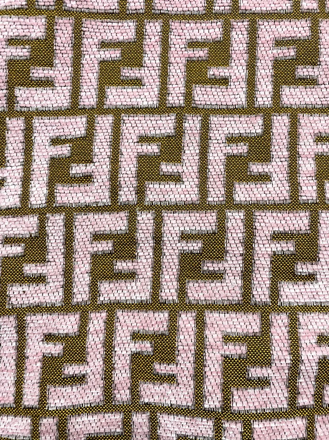 Soft Pink Fendi Chenille Fabric for Pillow DIY Furniture Home Decor