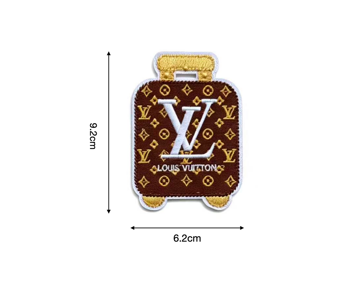 Embroidery LV iron on Luggage Patches Custom Clothing Jackets