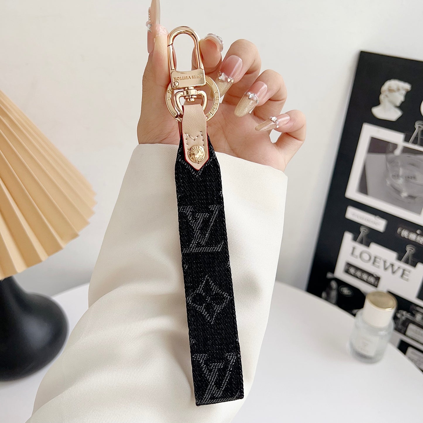 Denim LV Key Chain Accessory Gift