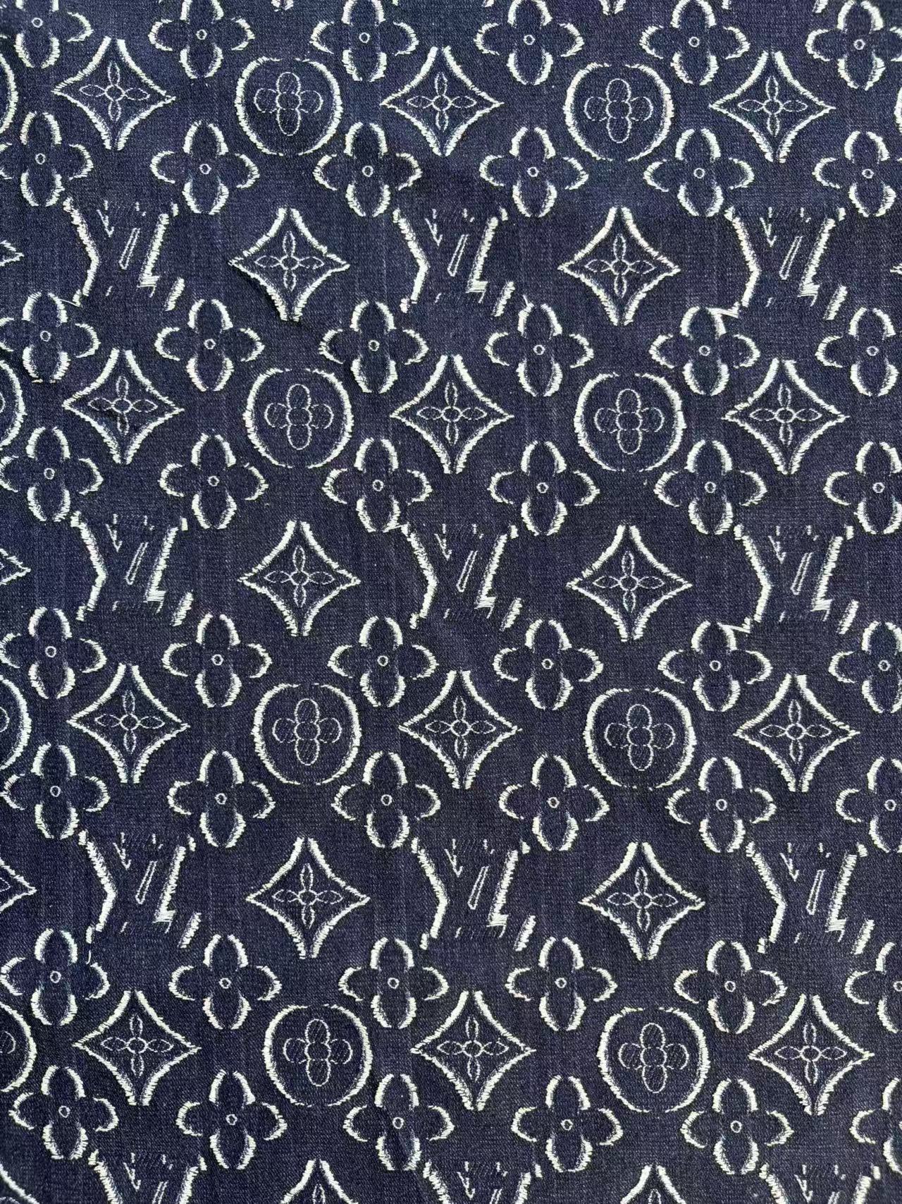 Texture LV Denim Sewing Fabric for DIY Projects Sneakerhead