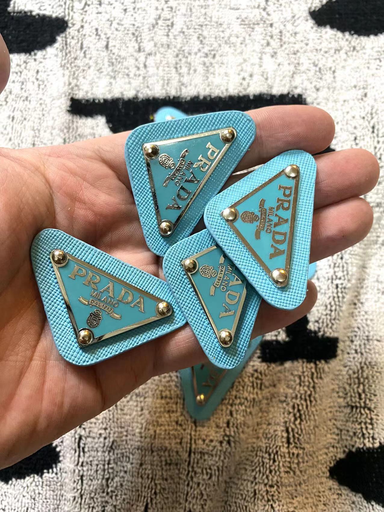 Tiffany Prada Badge Emblem Metal Handmade Accessory