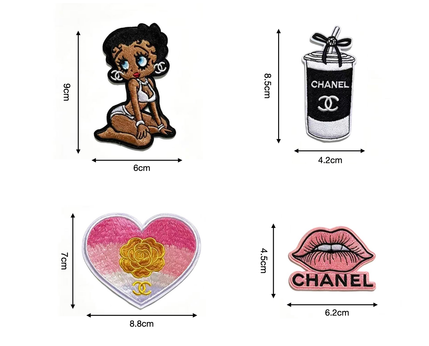 Embroidery Chanel Patches Custom Clothing Jackets