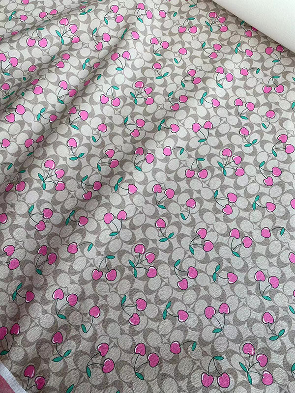 Coach Cherry Cream Leather Sheet for Crocs DIY Handmade