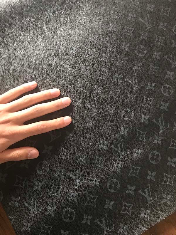 Classic black grey Louis Vuitton LV Designer Leather custom leather fabric for bag leather, sofa leather
