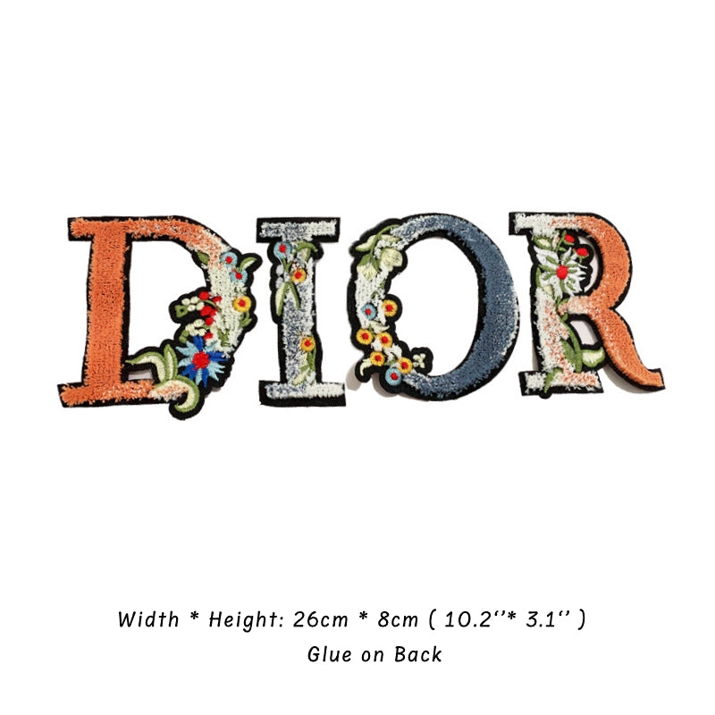 Dior Embroidery Clothing Patch for Custom Handmade Sewing Project