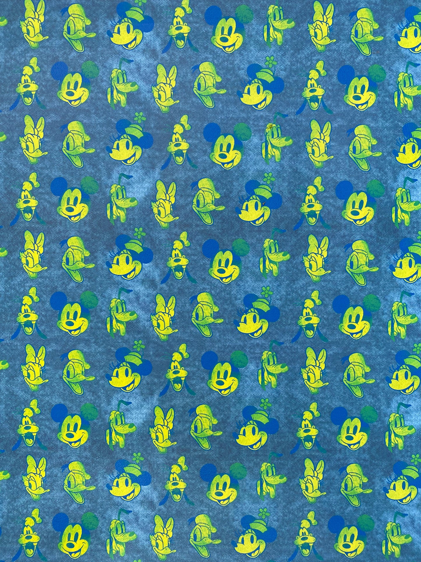 Mickey Mouse Faux Leather Vinly Leather Fabric for Handmade DIY Crafts