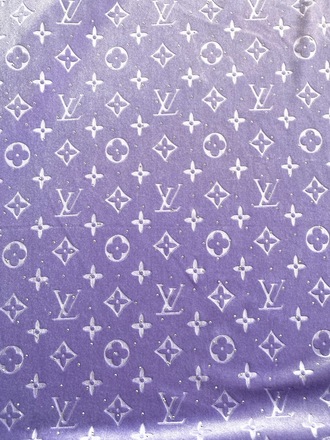 Purple LV Louis Vuitton Velvet Sneaker Fabric