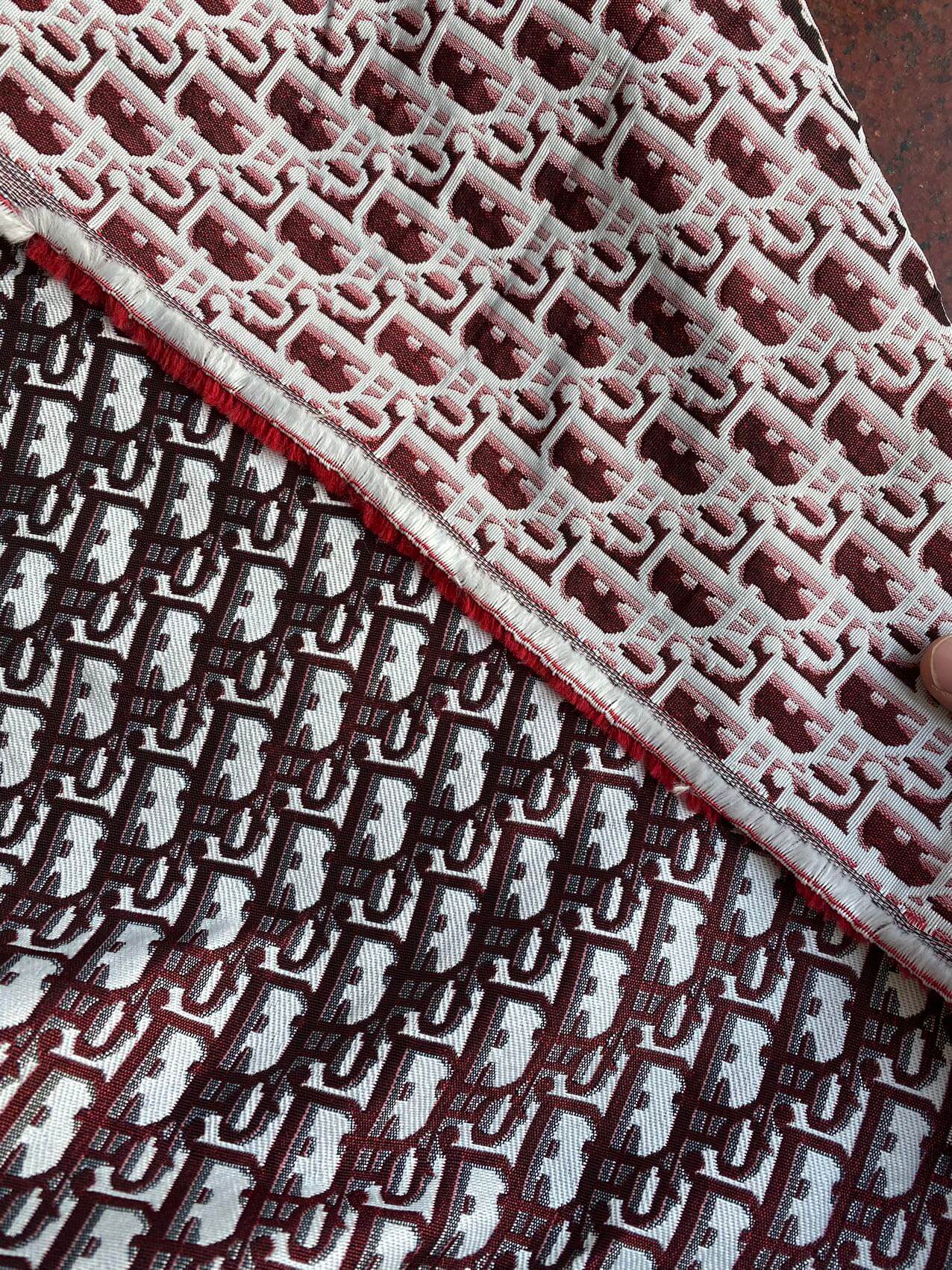 Red Dior Sofa Upholstery Fabric