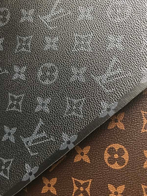 Classic black grey Louis Vuitton LV Designer Leather custom leather fabric for bag leather, sofa leather