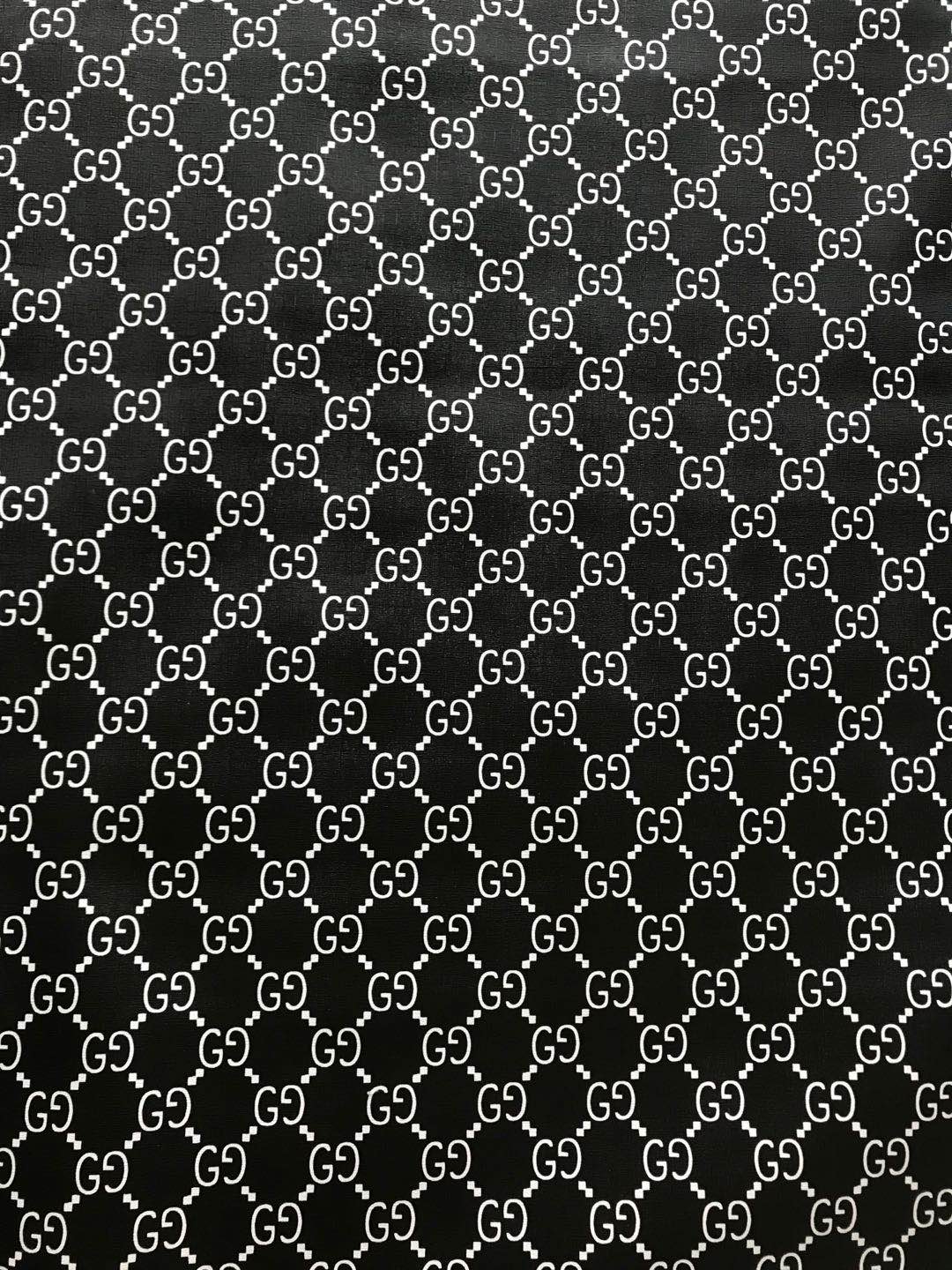 Black White Gucci Wallet Faux Custom Leather Vinyl Designer Fabric