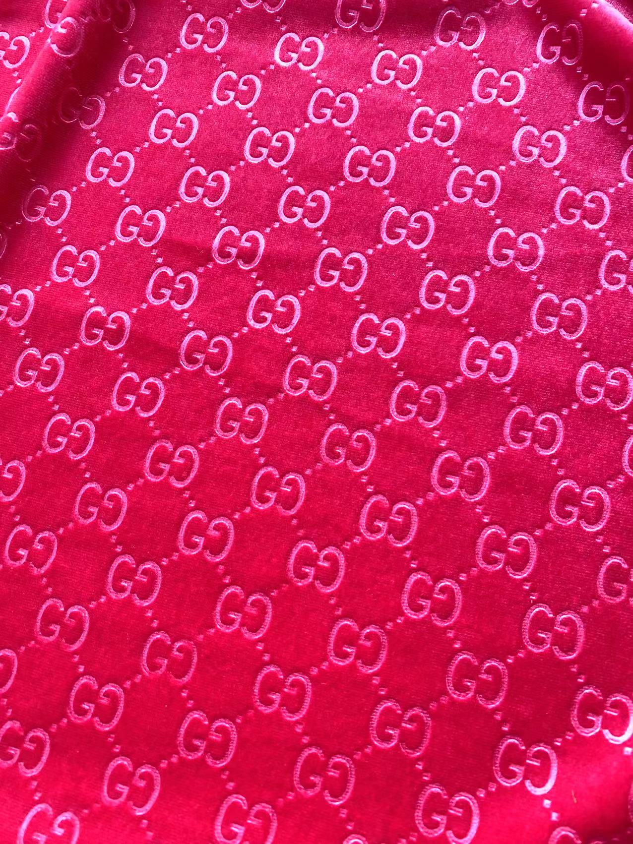 Luxury Hot Pink Gucci Velvet Fabric for Sneaker Custom Sewing Sofa Home Deco
