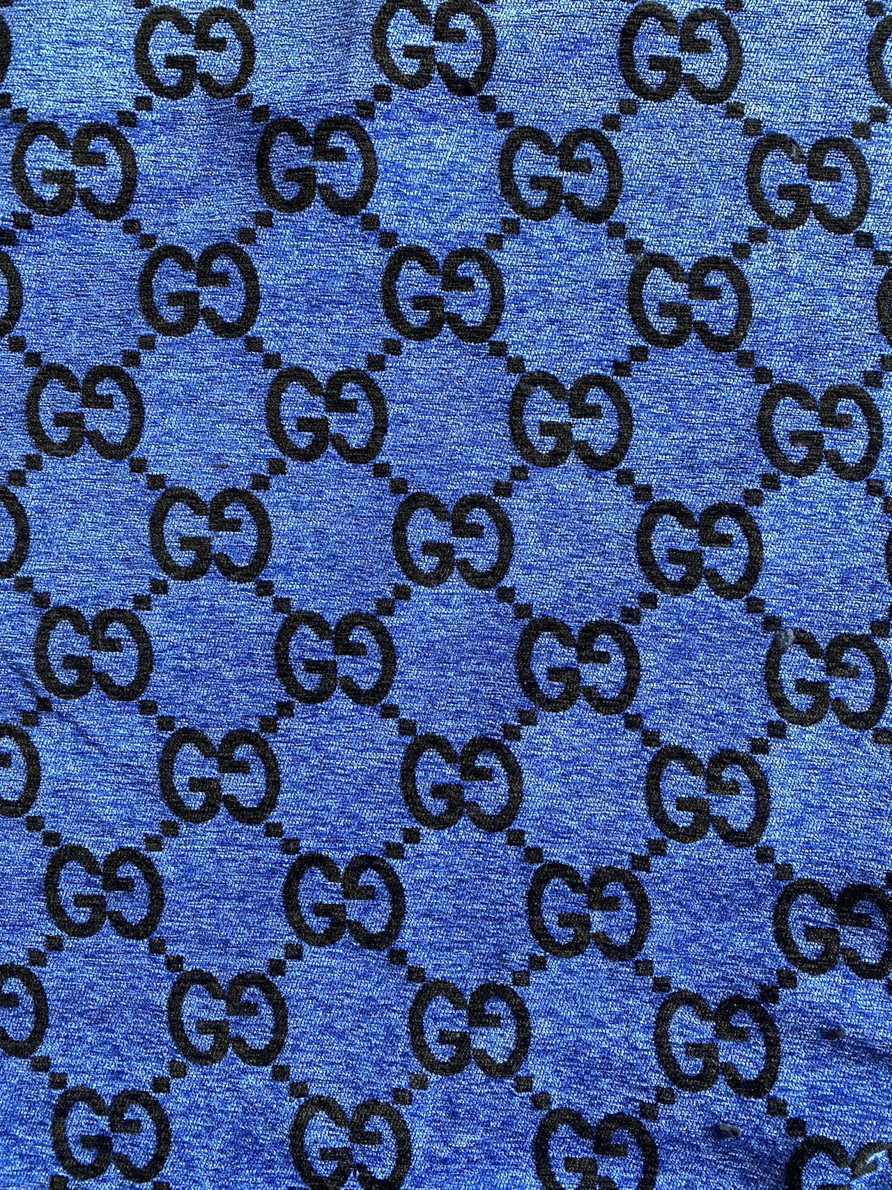 Vivid Blue Gucci Chenille Fabric Sofa Making Upholstery Sewing Project