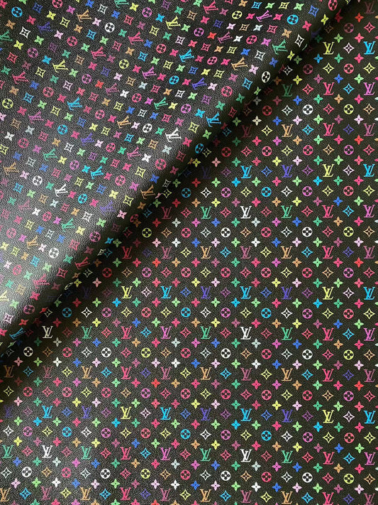 Small Louis Vuitton Colorful Takashi Murakami Designer Faux Leather for Custom DIY