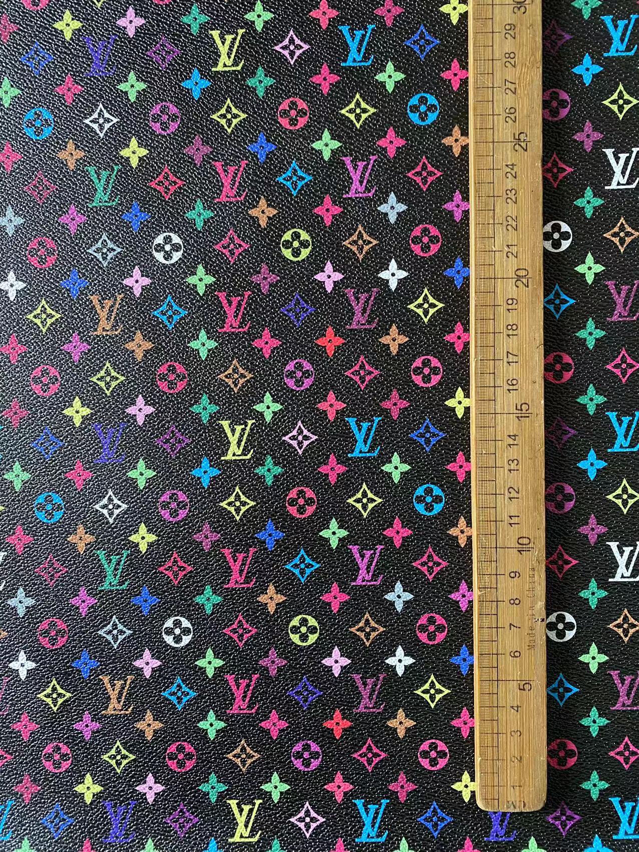 Small Louis Vuitton Colorful Takashi Murakami Designer Faux Leather for Custom DIY
