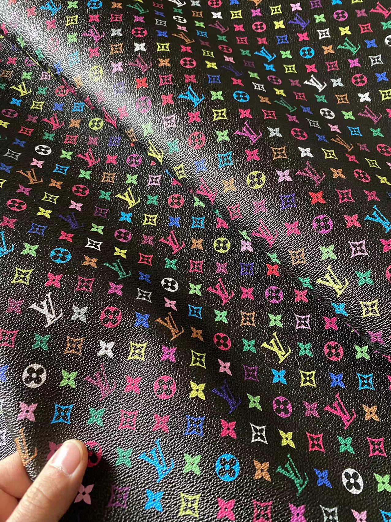 Small Louis Vuitton Colorful Takashi Murakami Designer Faux Leather for Custom DIY