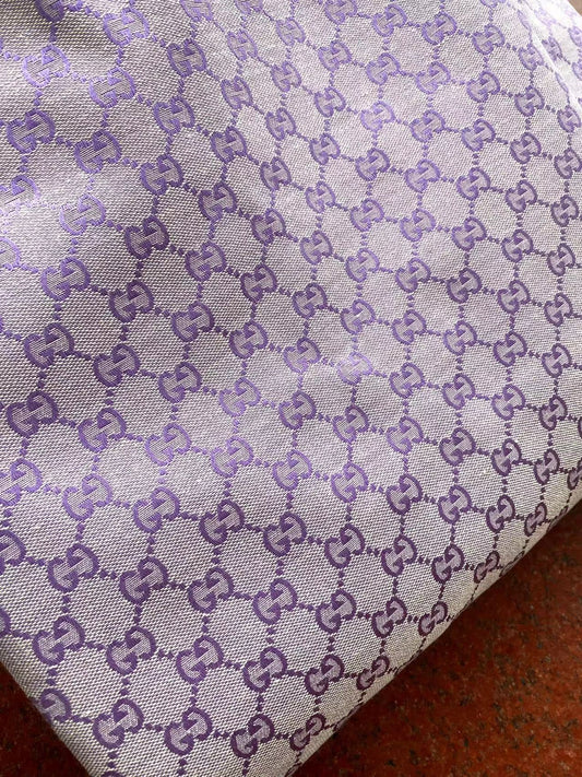 Beautiful Purple Gucci Jacquard Designer Fabric for Custom Clothing Bespoke