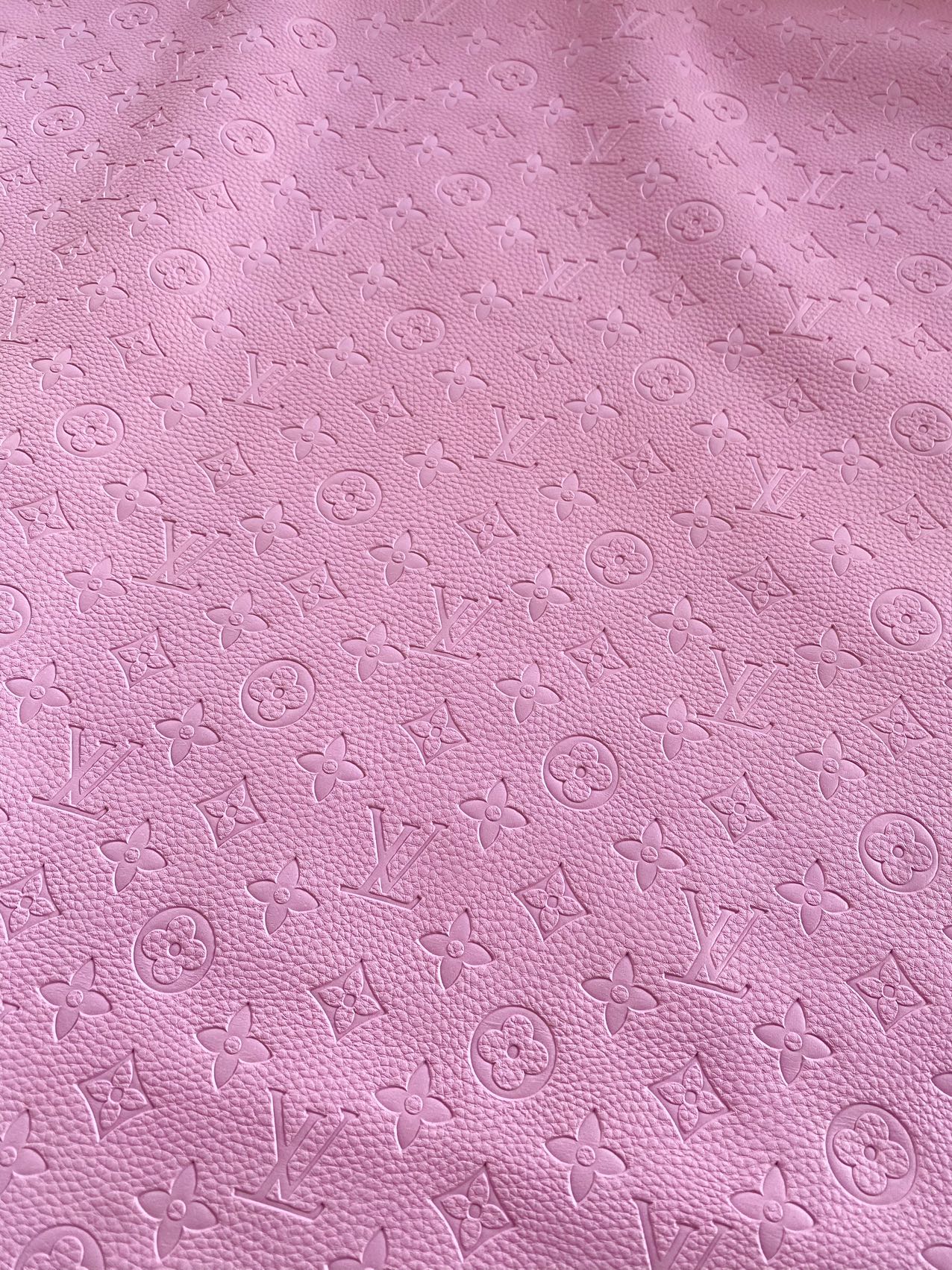 Girl Pink Barbie LV Upholstery Custom Leather for Shoes