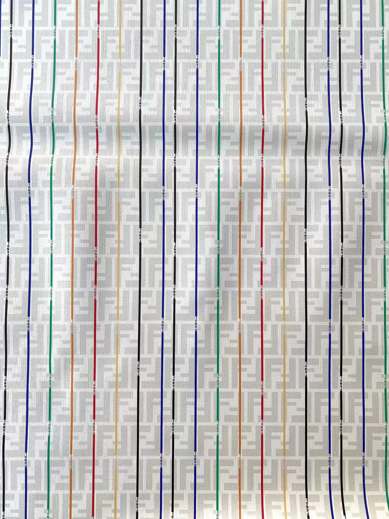 White FF Fendi Vinyl Faux Leather Sheet for Custom Sewing Projects