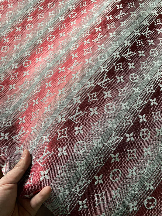 Red Stripe Louis Vuitton Bespoke Suit Fabric