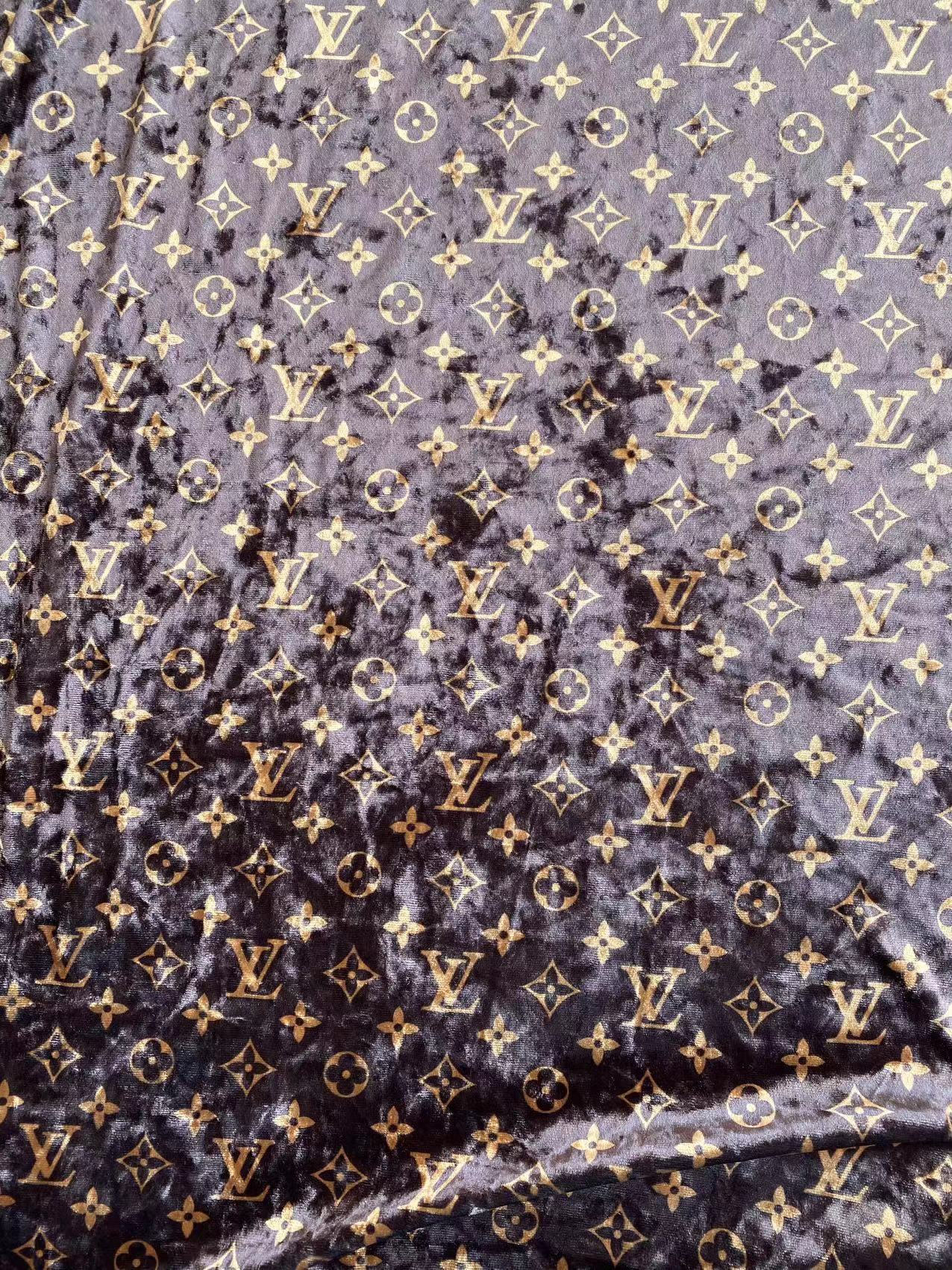 Soft Brown LV Luxury Velvet Clothing Luxury Fabric