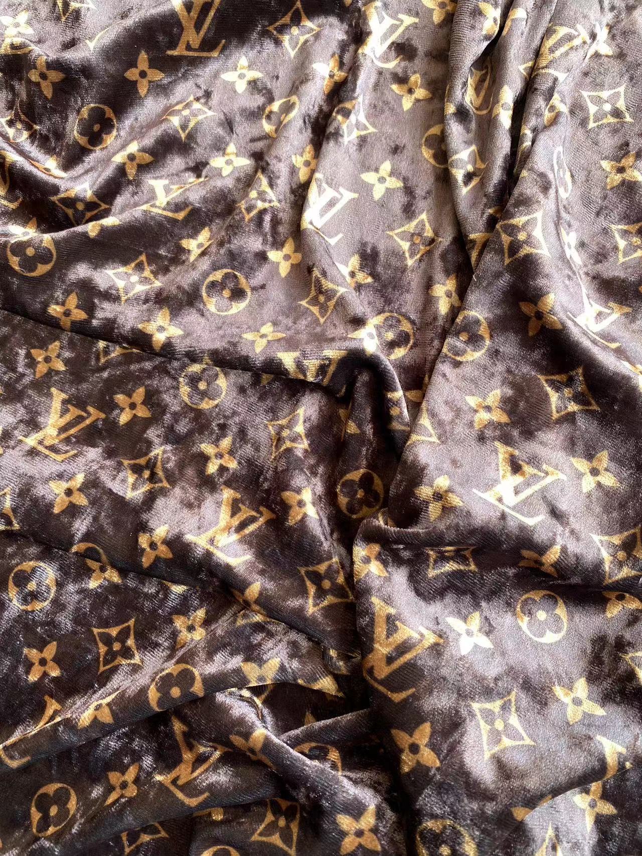 Soft Brown LV Luxury Velvet Clothing Luxury Fabric