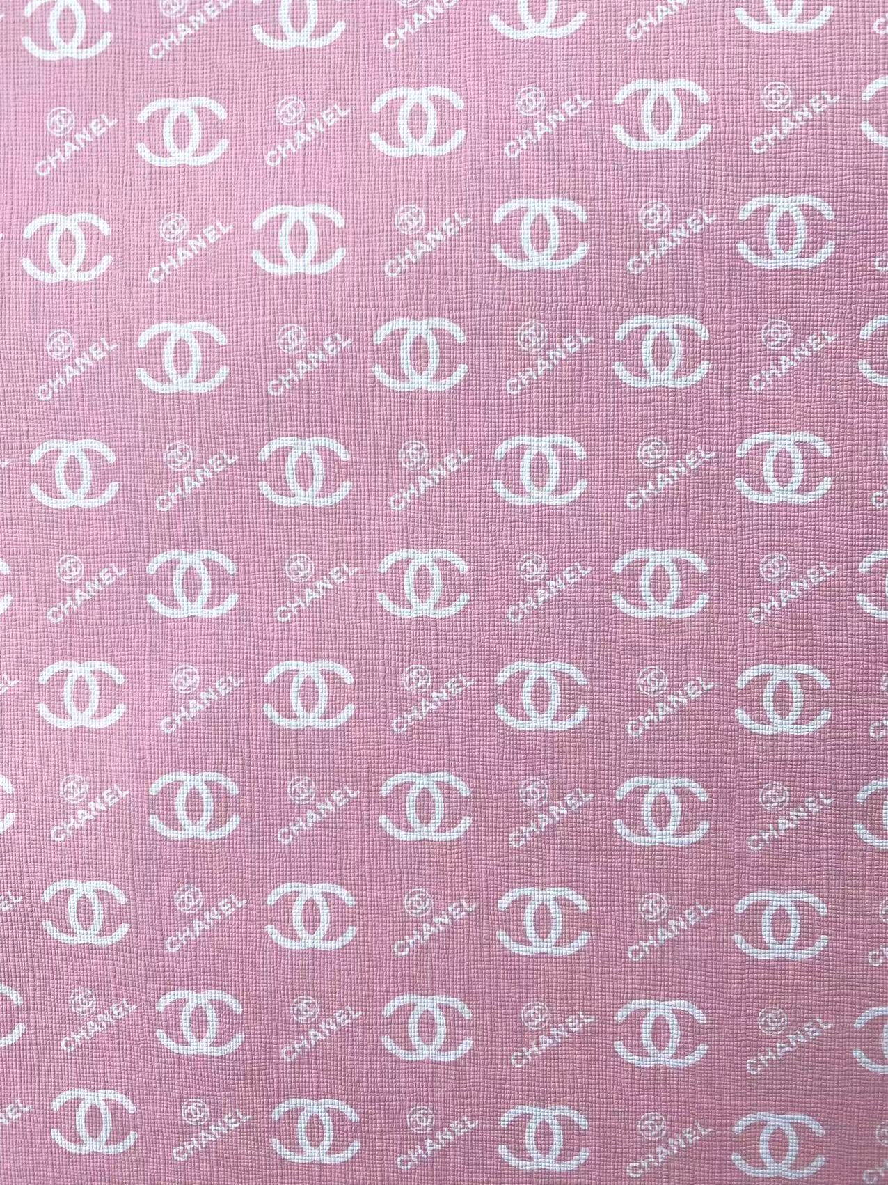 Pink Chanel Shoe Leather Fabric for Sneaker DIY Sewing Projects