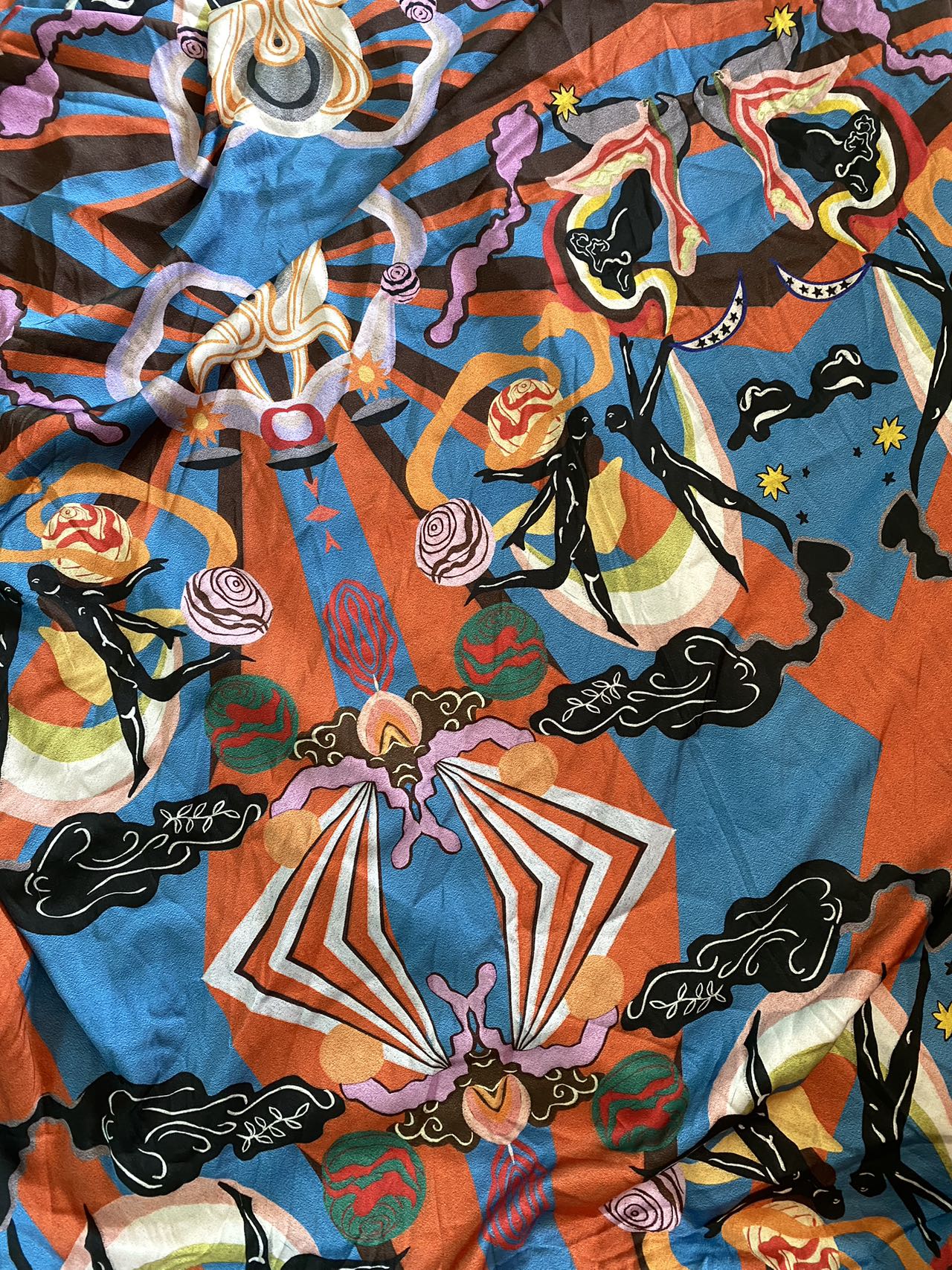 Colorful Designer Versace Satin Fabric for Clothing Summer Wear