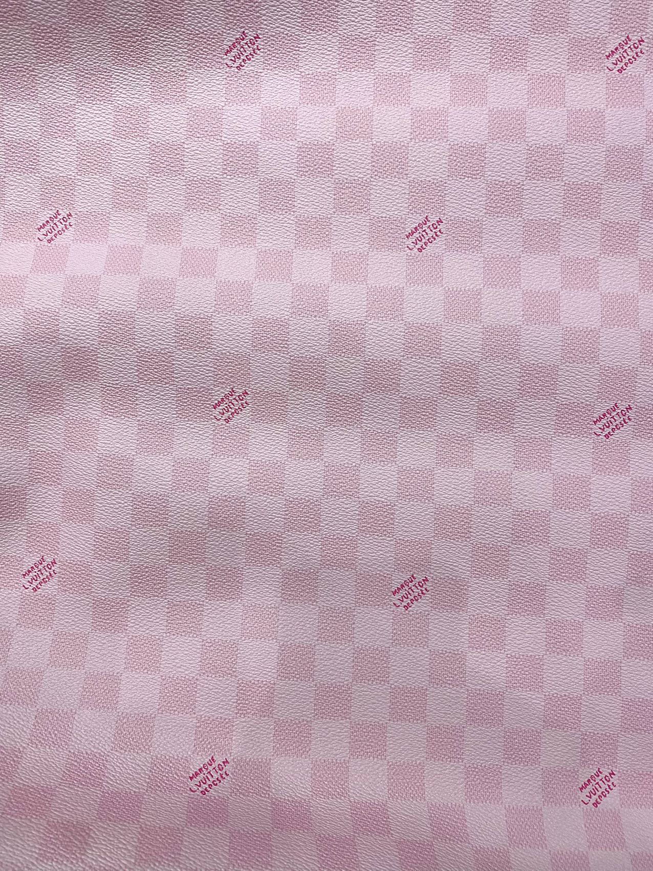 Pink Louis Vuitton Damier Leather Bag Material for Upholstery Sneakers