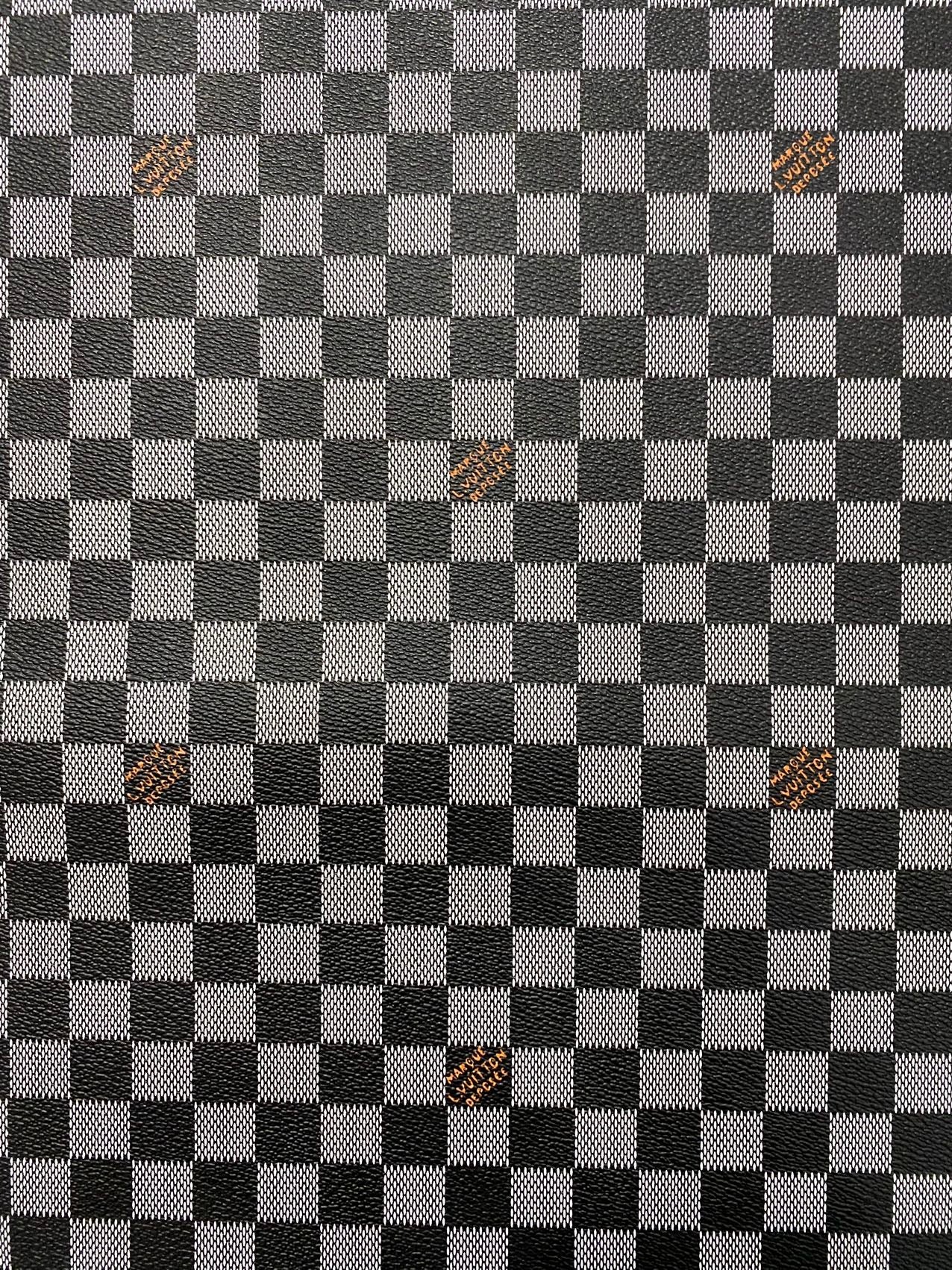 Black Golden Louis Vuitton Damier Leather Bag Material for Upholstery Sneakers