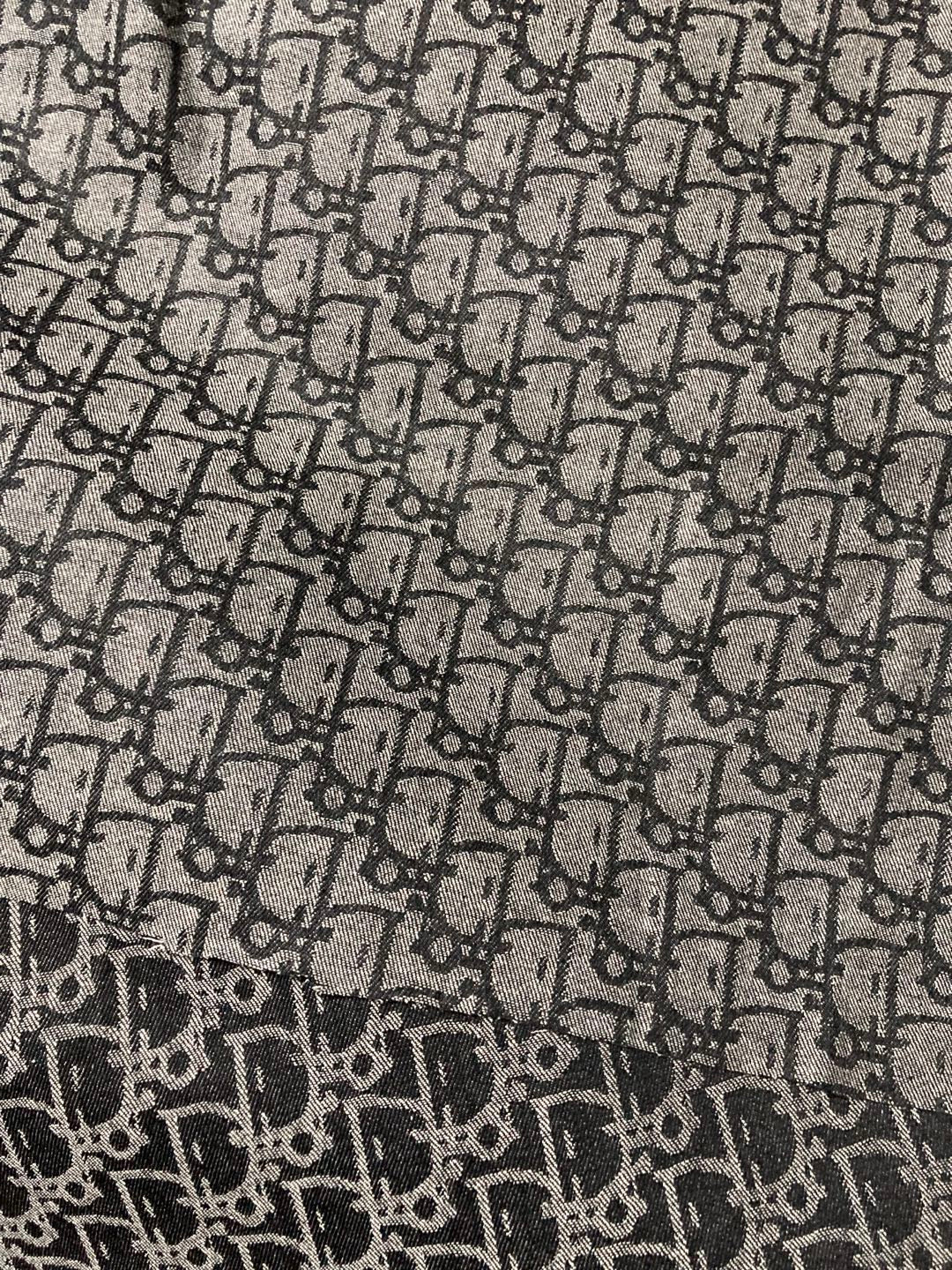 Premium Grey Dior Denim Fabric for Cloth and Custom