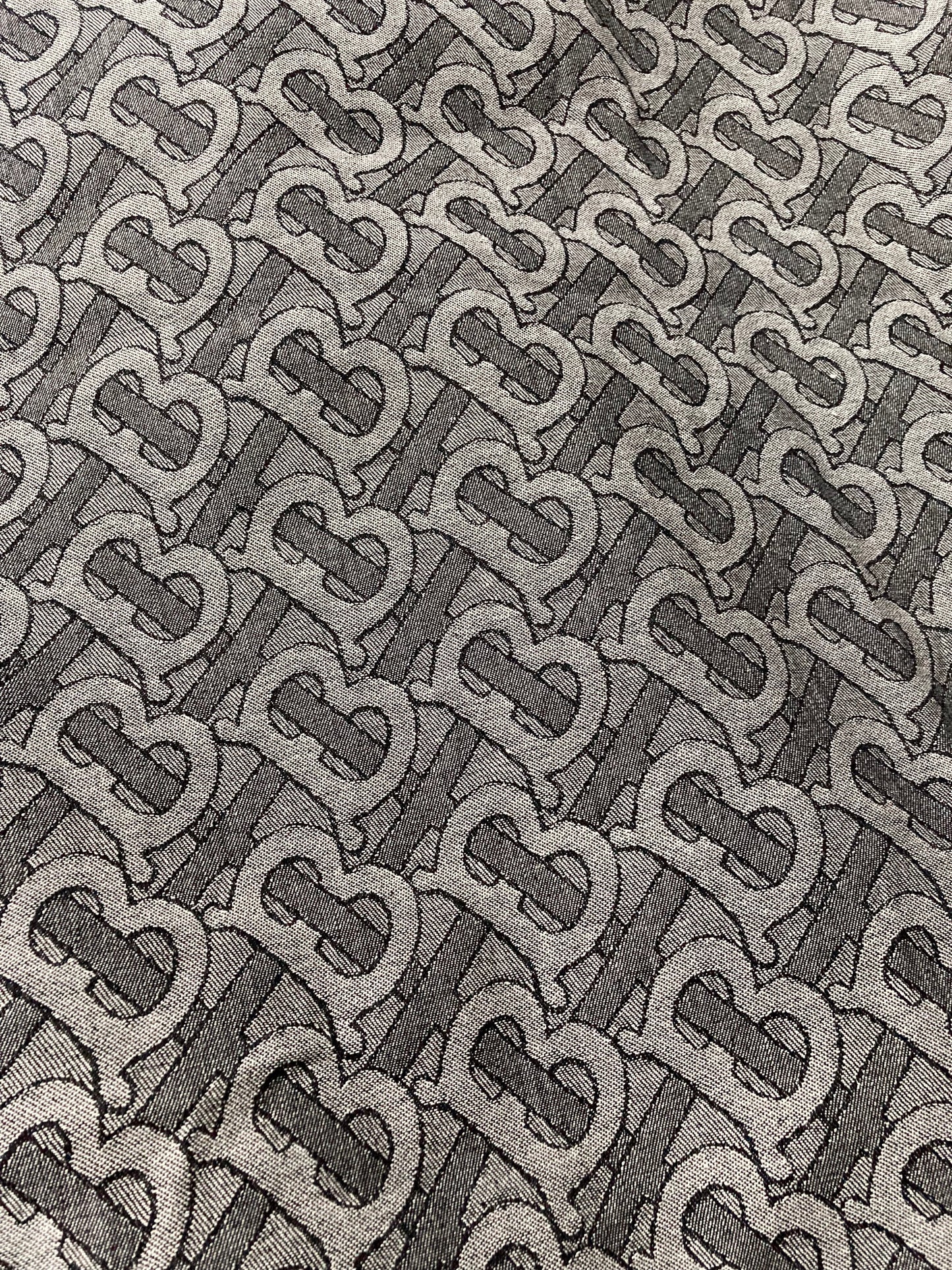 Grey Burberry Denim Fabric for Jacket Clothing Jeans Custom