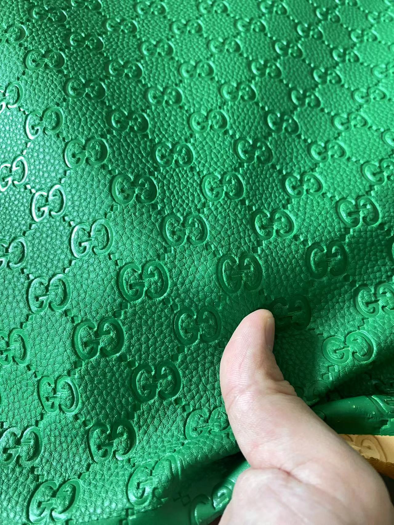 Green Grass Gucci Bag Embossed Car Wrap Leather Shoe Custom