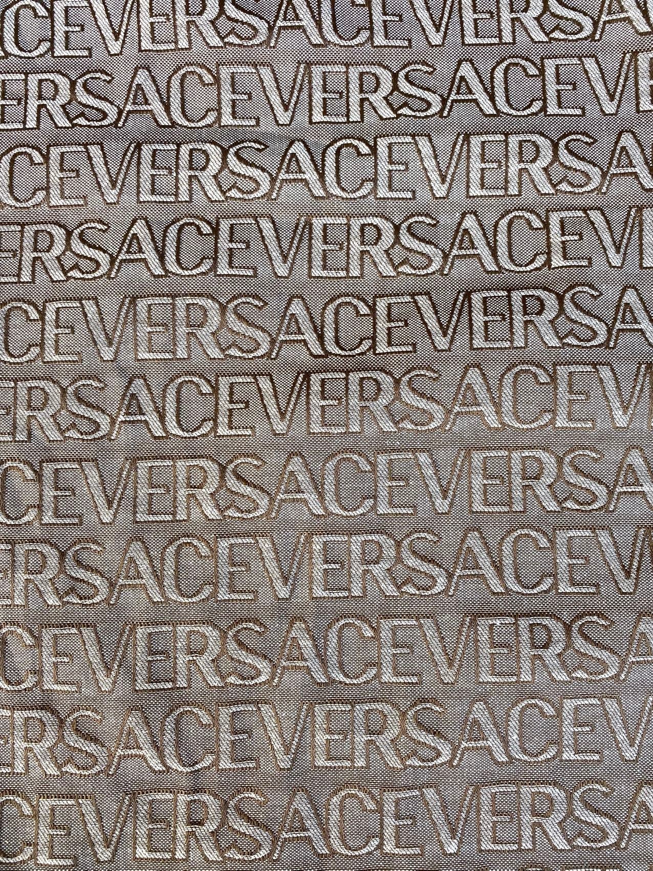Brown Versace Jacquard Designer Fabric for Clothing DIY Sewing Projects