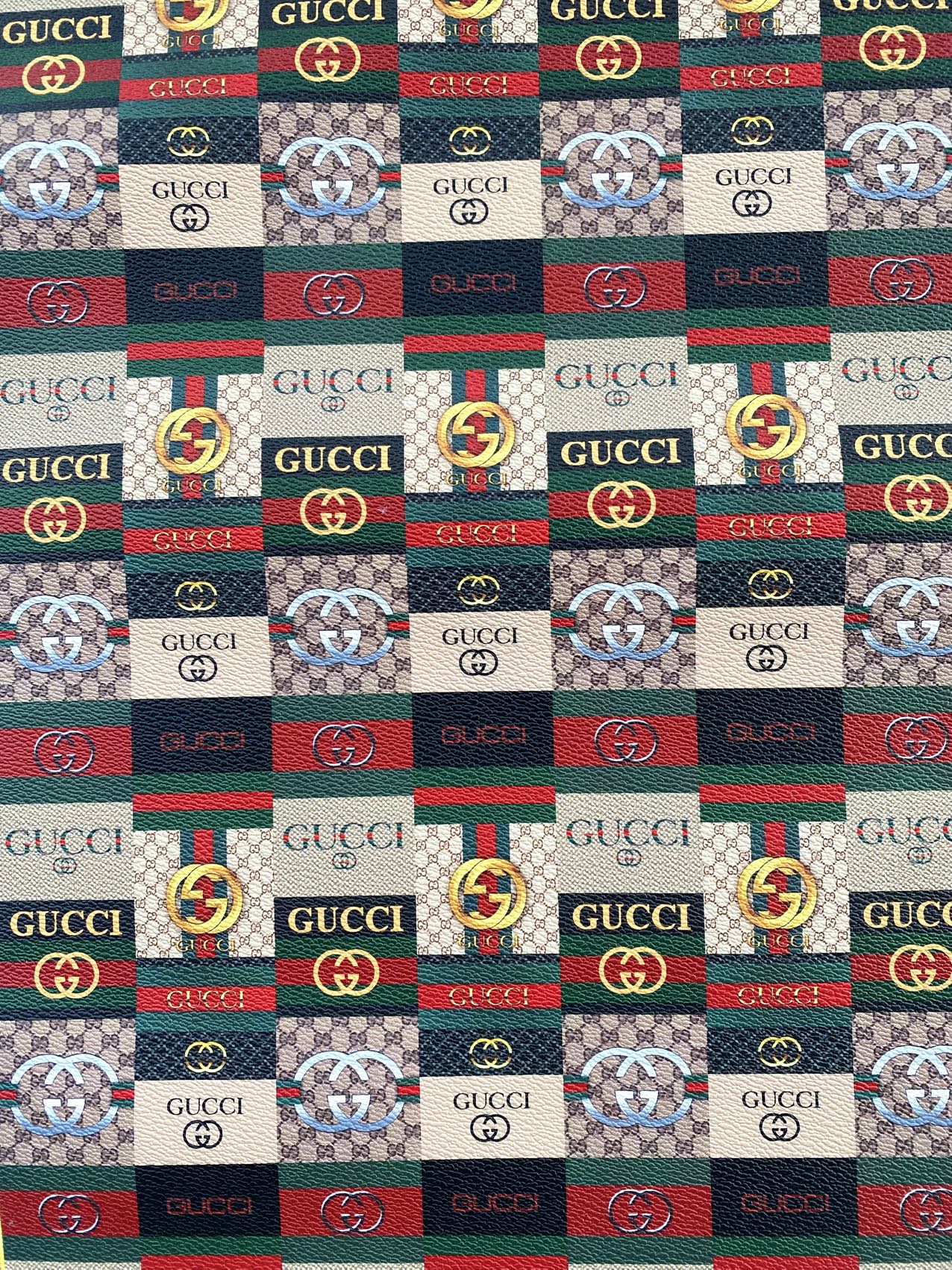 Gucci Designer Fabric Leather Material for Crocs DIY