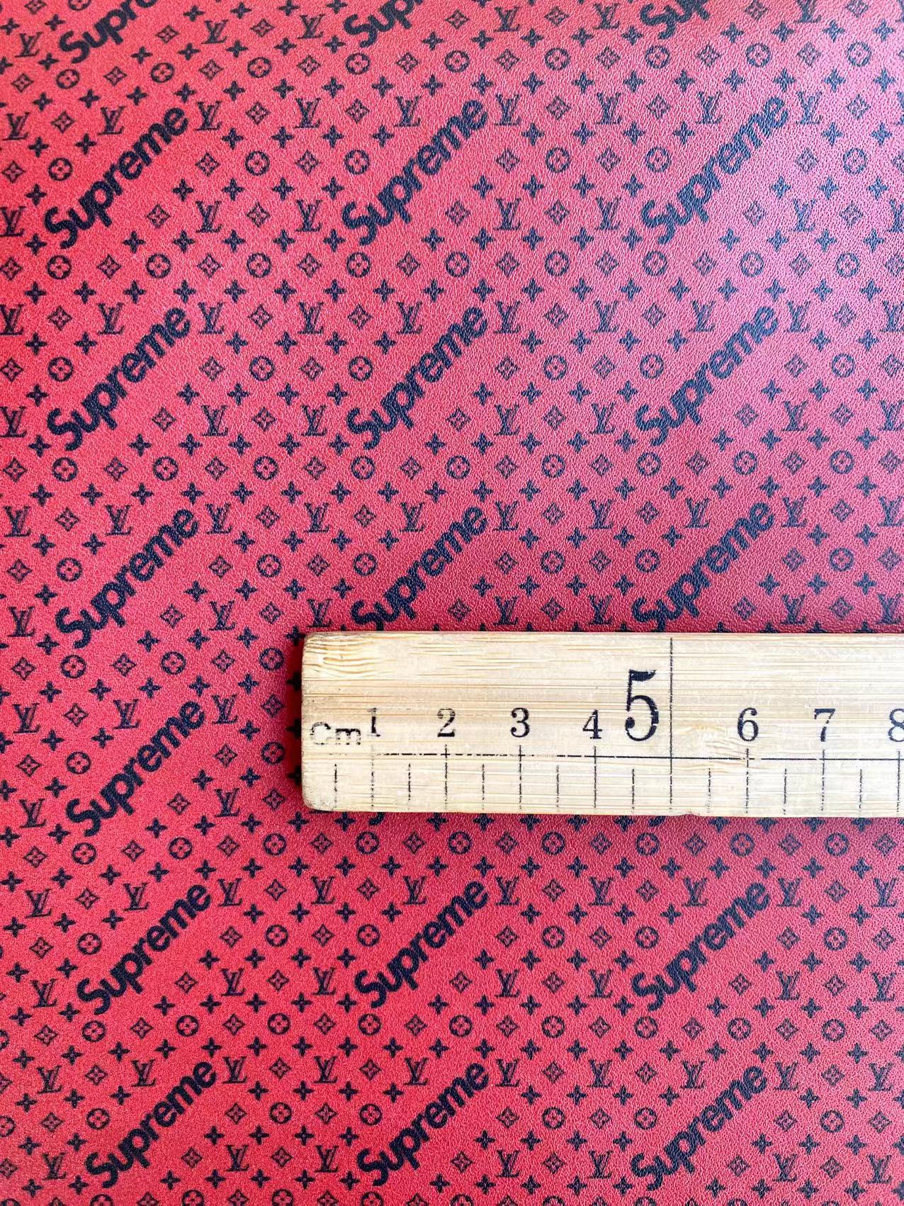 Mini Size Supreme LV Leather for Doll Making