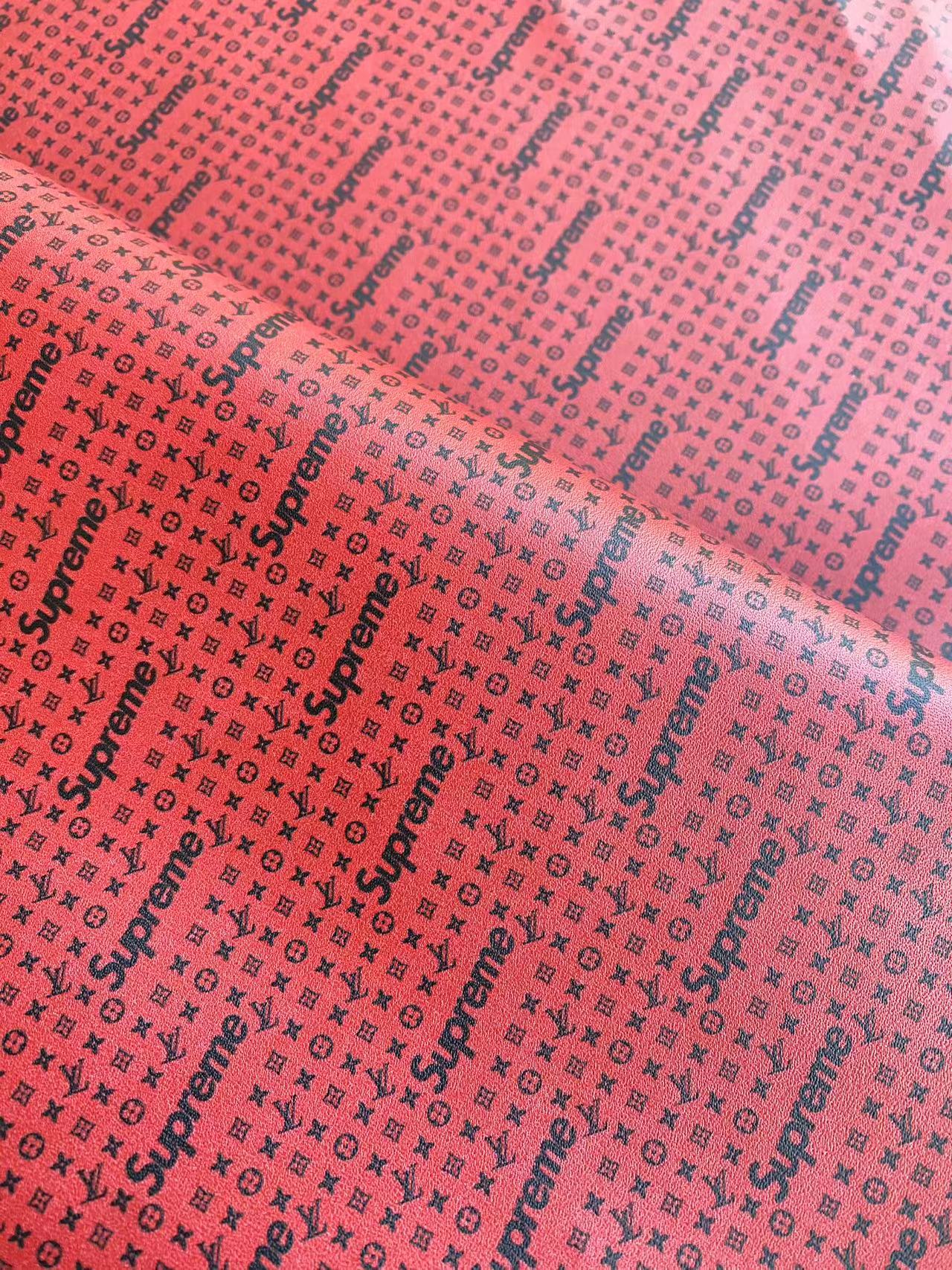 Mini Size Supreme LV Leather for Doll Making