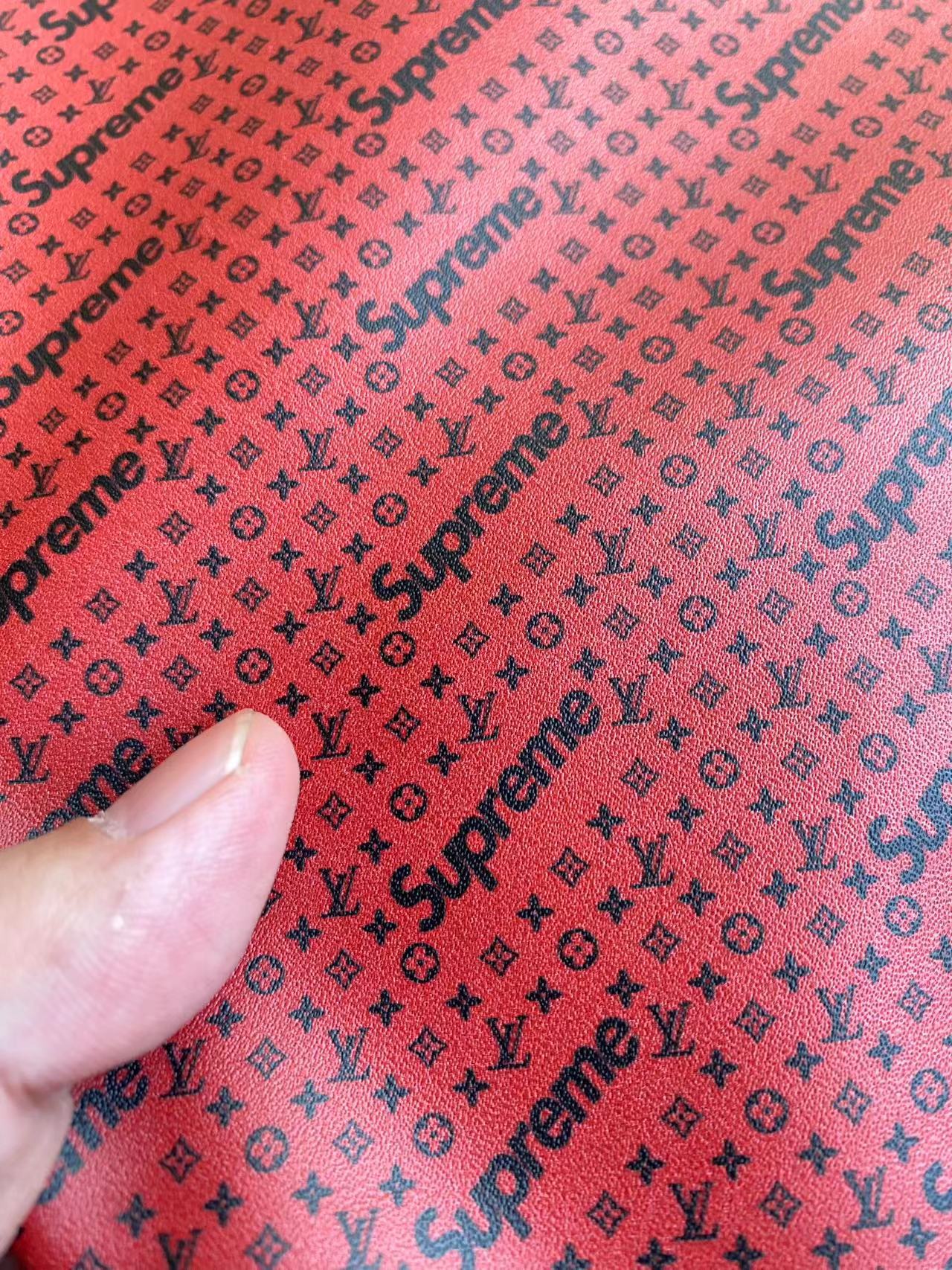 Mini Size Supreme LV Leather for Doll Making