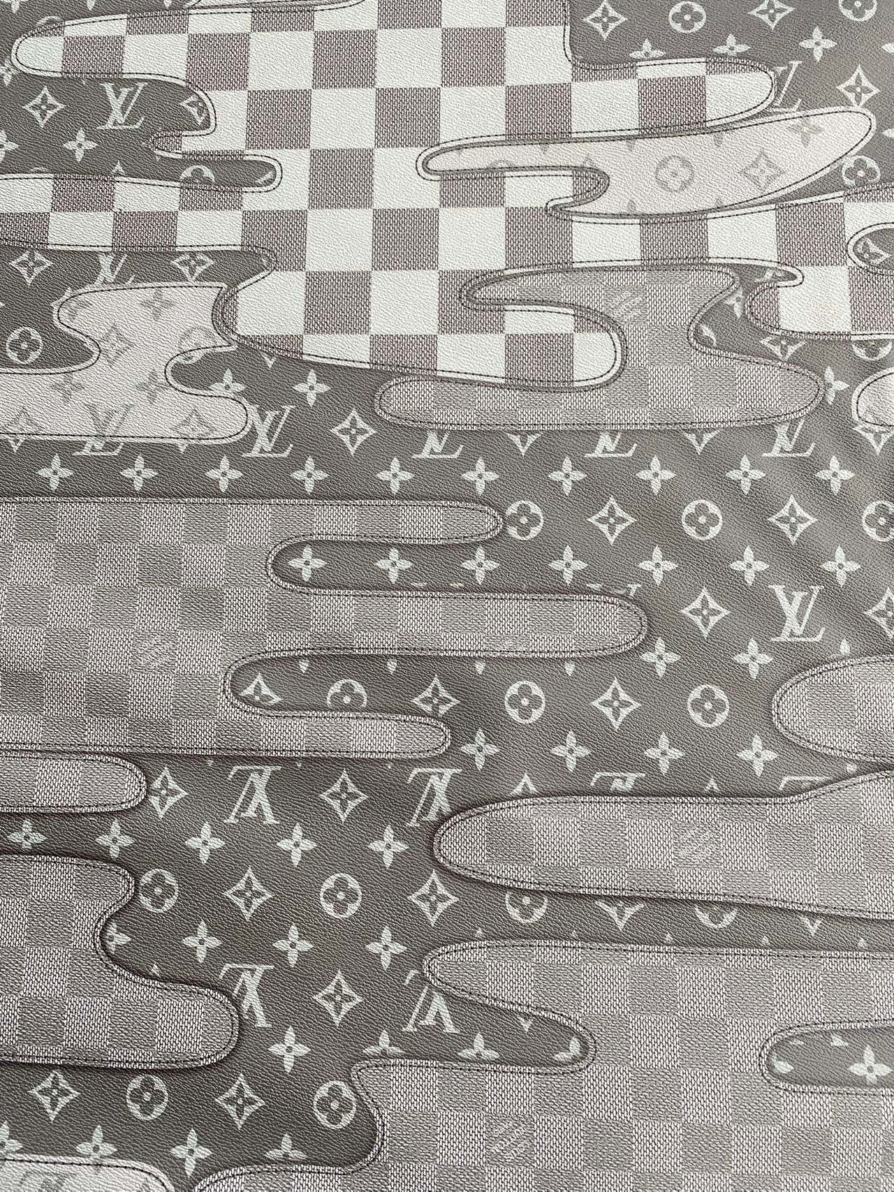 Black Grey Louis Vuitton Bag Leather for Custom DIY Projects