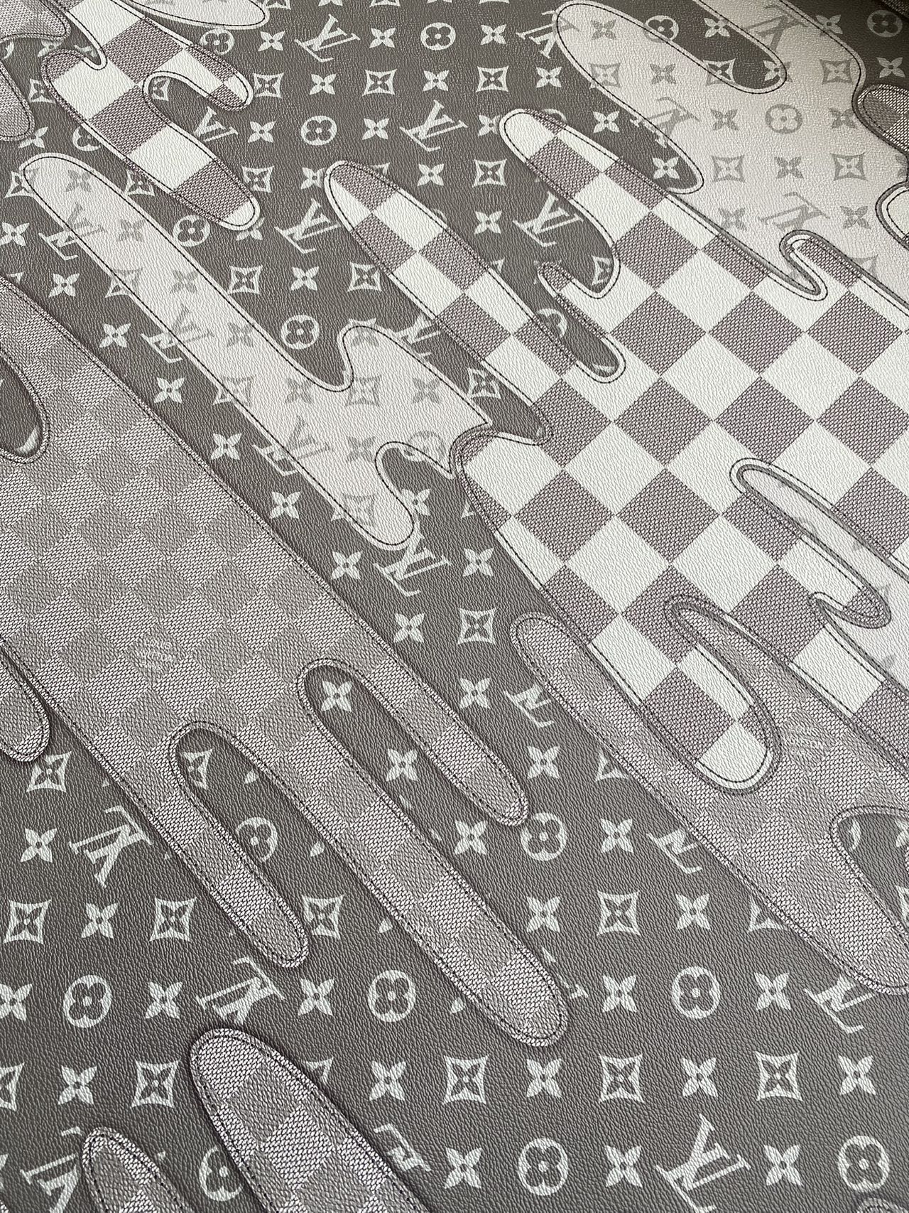 Black Grey Louis Vuitton Bag Leather for Custom DIY Projects