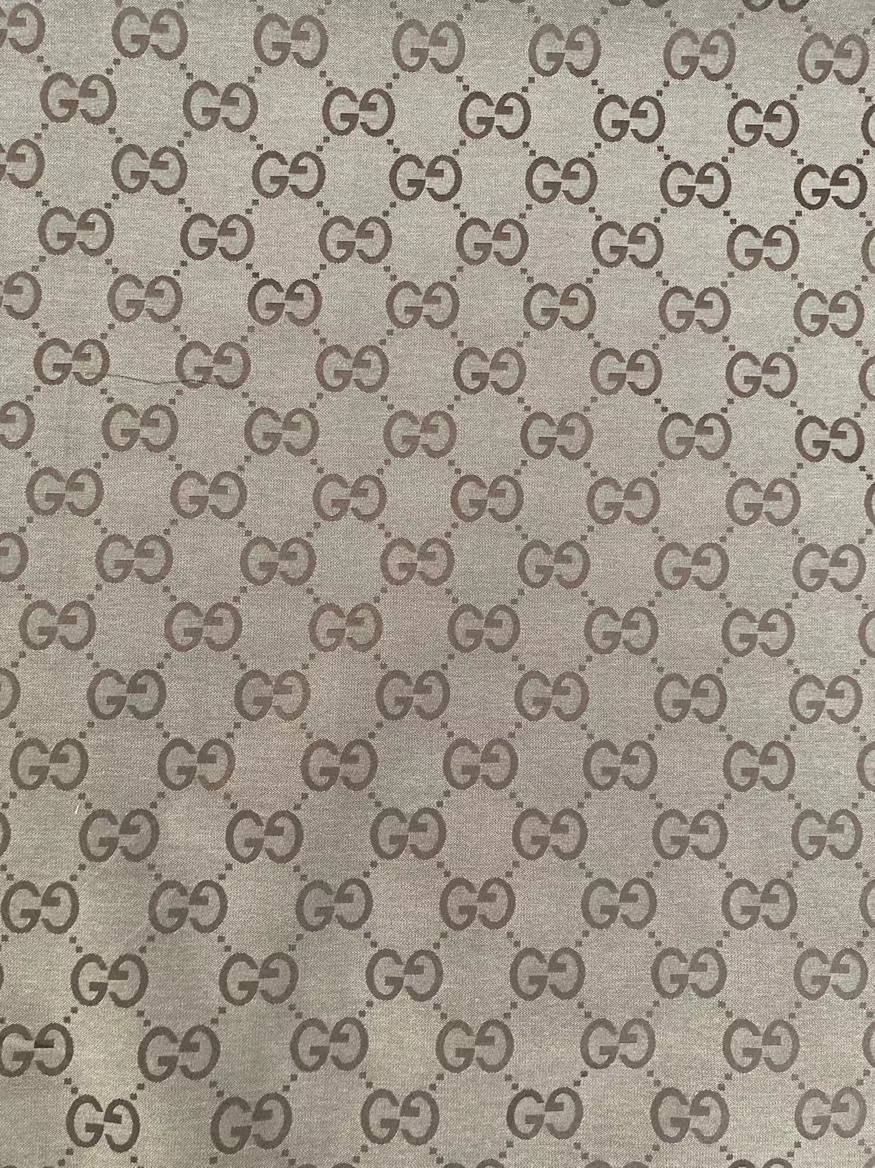 Trending New Big GG Gucci Brown Cotton Fabric for Clothing