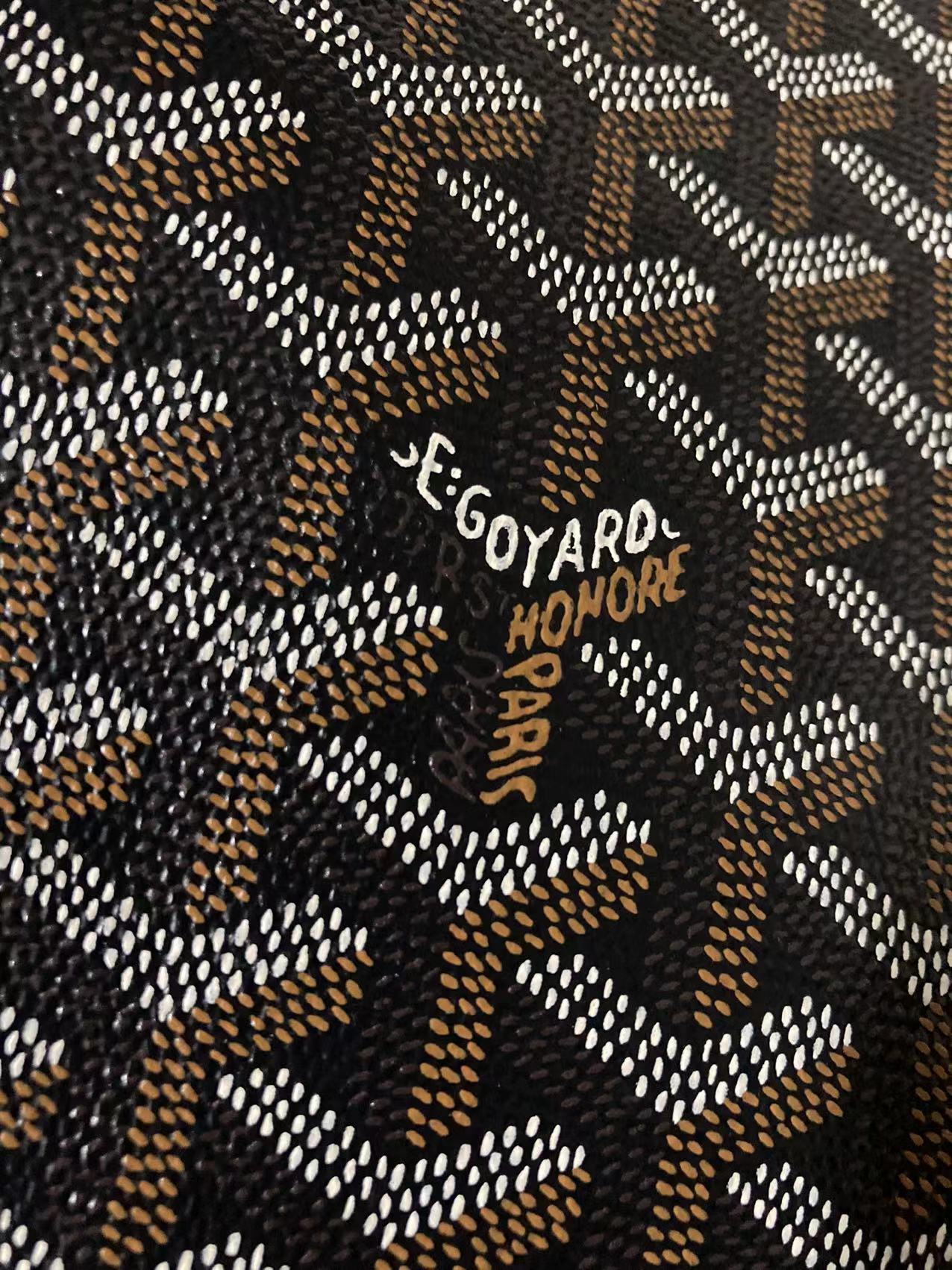 Premium Original Classic Black Brown Goyard Fabric for Bag Furniture Custom