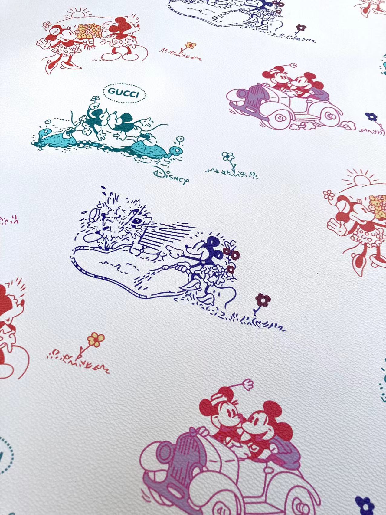 Trending Mickey Gucci Leather Material for Custom