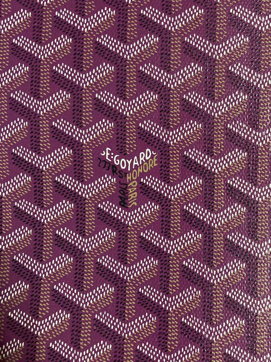 Purple Goyard Leather Canvas for Custom  Furniture Fabric Sold by Yard