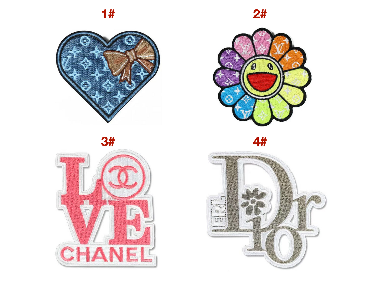 Embroidery LV Chanel Dior Patches Custom Clothing Jackets