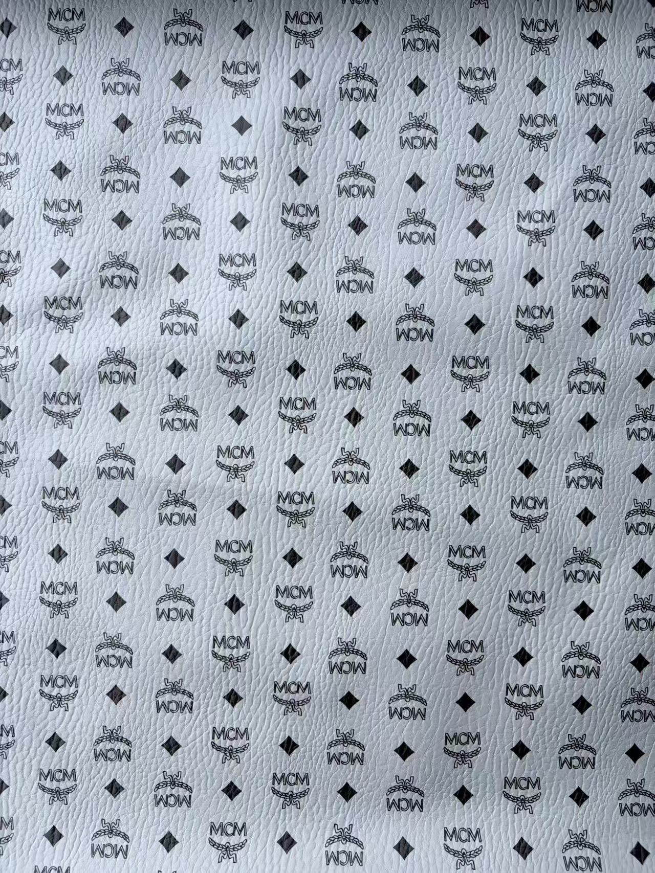 Premium Grey MCM DIY Leather Sheet for Custom Sewing Sneakerhead