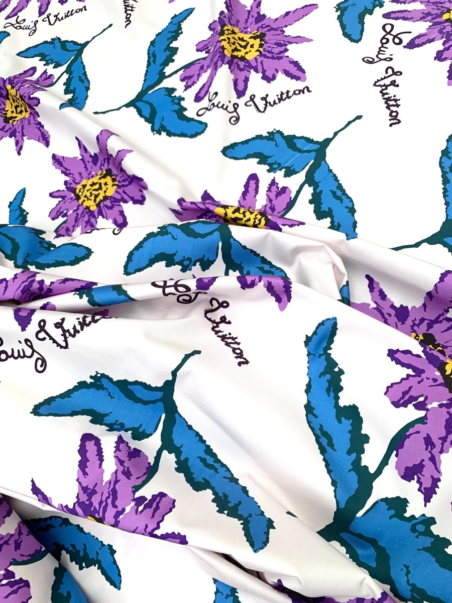 Beautiful Flower Louis V Cotton Fabric for Clothing Sewing DIY Custom - mingfabricstore